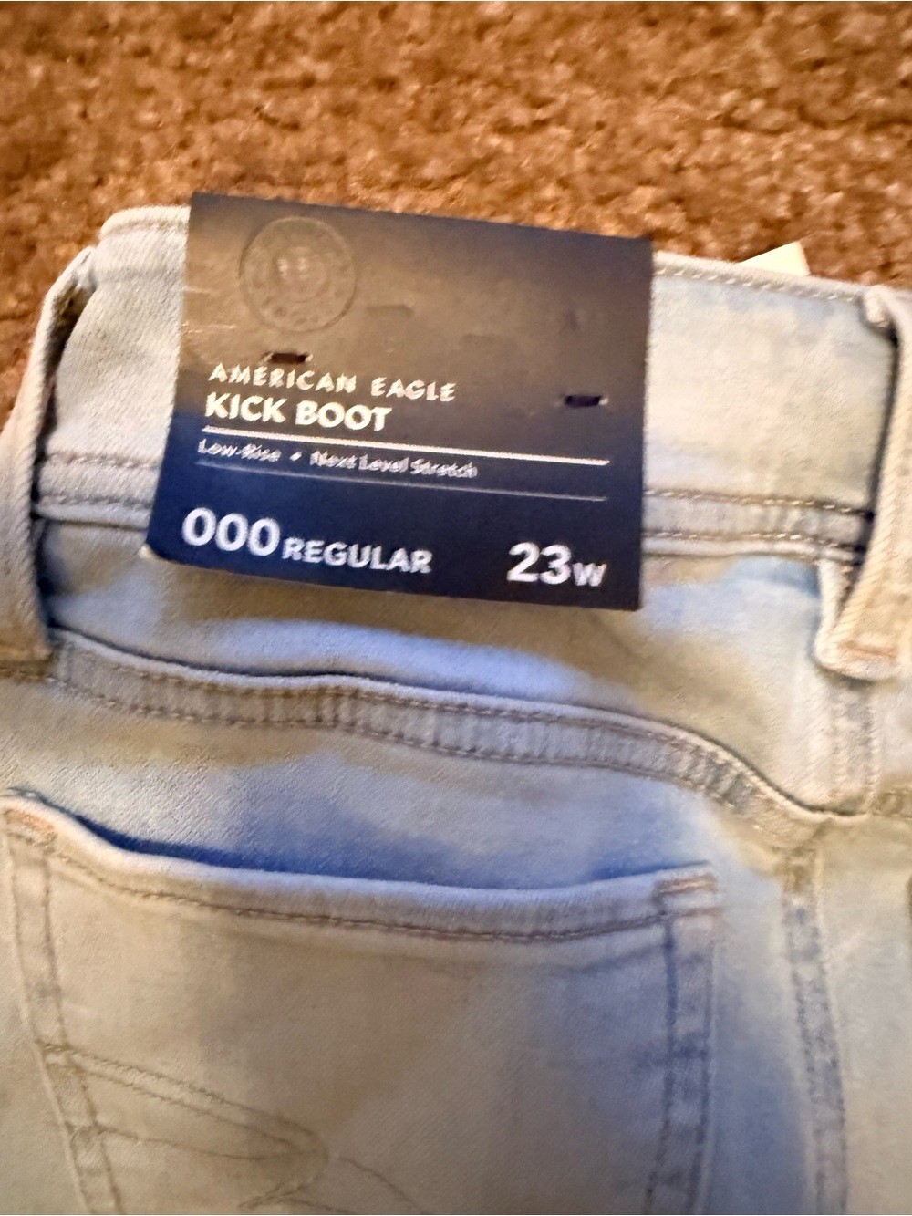 NWT American Eagle Outfitters Light Blue Kick Boot Jeans - flare Women's 23W